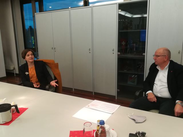Landtagskandidatin Silke Gericke zu Besuch im Tamm bei Bürgermeister Martin Bernhard
